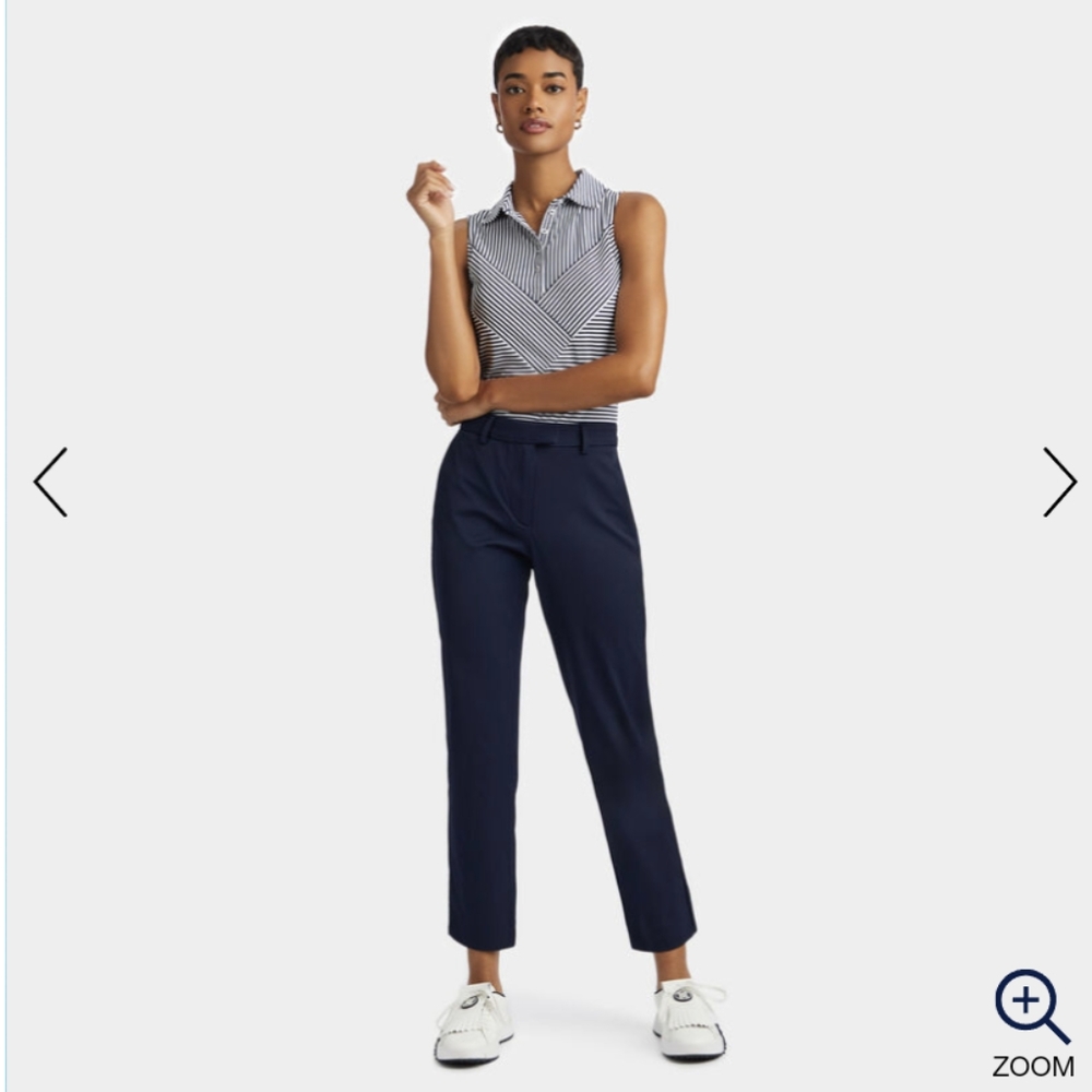 G/FORE STRETCH TECH TWILL MID RISE STRAIGHT TAPERED LEG TROUSER- 2
